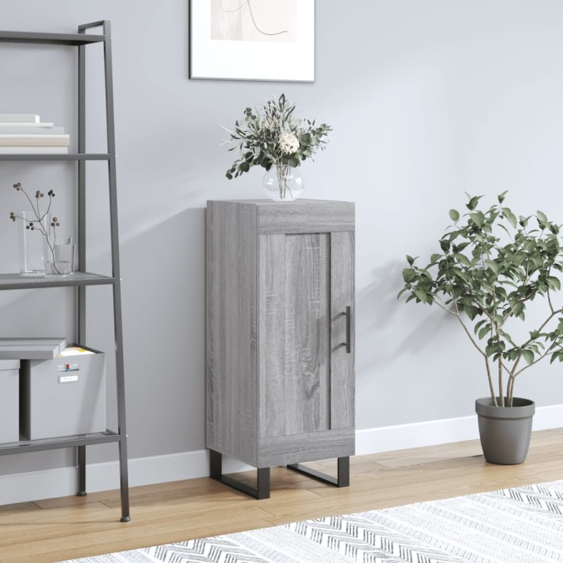 vidaXL Aparador madera de ingeniería gris Sonoma 34,5x34x90 cm vidaXL Aparador madera de ingeniería gris Sonoma 34,5x34x90 cm