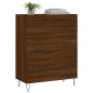 vidaXL Aparador de madera de ingeniería marrón roble 69,5x34x90 cm
