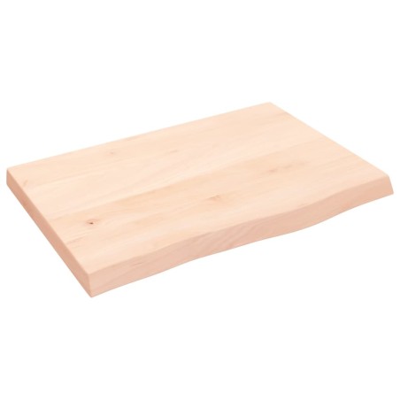 vidaXL Estante de pared madera maciza roble sin tratar 60x40x(2-4) cm