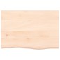 vidaXL Estante de pared madera maciza roble sin tratar 60x40x(2-4) cm vidaXL Estante de pared madera maciza roble sin tratar 60x40x(2-4) cm