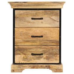 vidaXL Mueble con cajones madera maciza de mango 60x30x75 cm