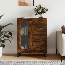 vidaXL Aparador de madera de ingeniería roble ahumado 69,5x34x90 cm
