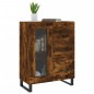 vidaXL Aparador de madera de ingeniería roble ahumado 69,5x34x90 cm