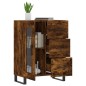 vidaXL Aparador de madera de ingeniería roble ahumado 69,5x34x90 cm