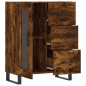 vidaXL Aparador de madera de ingeniería roble ahumado 69,5x34x90 cm