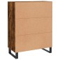 vidaXL Aparador de madera de ingeniería roble ahumado 69,5x34x90 cm
