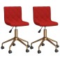 vidaXL Sillas de comedor giratorias 2 uds terciopelo rojo vino tinto