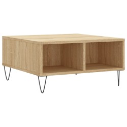 vidaXL Mesa de centro madera de ingeniería roble Sonoma 60x60x30 cm