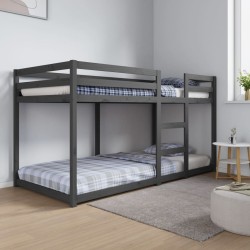 vidaXL Litera de madera maciza de pino 90x200 cm