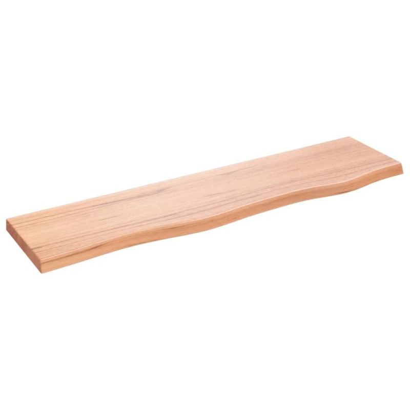 vidaXL Estante de pared madera de roble tratada marrón claro 80x20x2cm vidaXL Estante de pared madera de roble tratada marrón claro 80x20x2cm