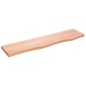 vidaXL Estante de pared madera de roble tratada marrón claro 80x20x2cm vidaXL Estante de pared madera de roble tratada marrón claro 80x20x2cm