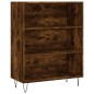 vidaXL Estantería madera de ingeniería roble ahumado 69,5x32,5x90 cm