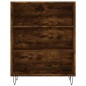 vidaXL Estantería madera de ingeniería roble ahumado 69,5x32,5x90 cm