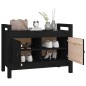 vidaXL Banco de recibidor madera maciza de pino negro 80x40x60 cm vidaXL Banco de recibidor madera maciza de pino negro 80x40x60 cm