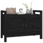vidaXL Banco de recibidor madera maciza de pino negro 80x40x60 cm vidaXL Banco de recibidor madera maciza de pino negro 80x40x60 cm