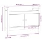 vidaXL Banco de recibidor madera maciza de pino negro 80x40x60 cm vidaXL Banco de recibidor madera maciza de pino negro 80x40x60 cm