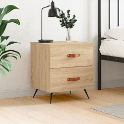 vidaXL Mesita de noche madera de ingeniería roble Sonoma 40x35x47,5 cm