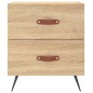 vidaXL Mesita de noche madera de ingeniería roble Sonoma 40x35x47,5 cm vidaXL Mesita de noche madera de ingeniería roble Sonoma 40x35x47,5 cm