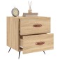 vidaXL Mesita de noche madera de ingeniería roble Sonoma 40x35x47,5 cm vidaXL Mesita de noche madera de ingeniería roble Sonoma 40x35x47,5 cm