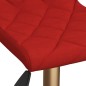 vidaXL Sillas de comedor giratorias 2 uds terciopelo rojo vino tinto