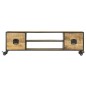 vidaXL Mueble de TV de madera maciza de mango 130x30x39 cm