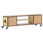 vidaXL Mueble de TV de madera maciza de mango 130x30x39 cm