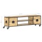 vidaXL Mueble de TV de madera maciza de mango 130x30x39 cm