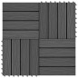 vidaXL Baldosas porche relieve profundo WPC 30x30 cm 1 m² negro 11 uds vidaXL Baldosas porche relieve profundo WPC 30x30 cm 1 m² negro 11 uds