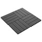 vidaXL Baldosas porche relieve profundo WPC 30x30 cm 1 m² negro 11 uds vidaXL Baldosas porche relieve profundo WPC 30x30 cm 1 m² negro 11 uds