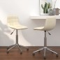 vidaXL Sillas de comedor giratorias 2 unidades tela color crema vidaXL Sillas de comedor giratorias 2 unidades tela color crema