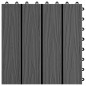 vidaXL Baldosas porche relieve profundo WPC 30x30 cm 1 m² negro 11 uds vidaXL Baldosas porche relieve profundo WPC 30x30 cm 1 m² negro 11 uds