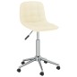 vidaXL Sillas de comedor giratorias 2 unidades tela color crema vidaXL Sillas de comedor giratorias 2 unidades tela color crema