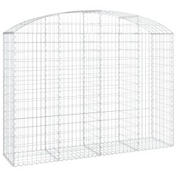 vidaXL Cesta gaviones forma arco hierro galvanizado 200x50x140/160 cm