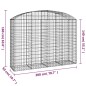 vidaXL Cesta gaviones forma arco hierro galvanizado 200x50x140/160 cm vidaXL Cesta gaviones forma arco hierro galvanizado 200x50x140/160 cm