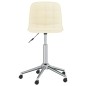 vidaXL Sillas de comedor giratorias 2 unidades tela color crema vidaXL Sillas de comedor giratorias 2 unidades tela color crema