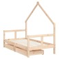 vidaXL Estructura de cama infantil con cajones madera de pino 80x160cm