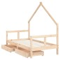 vidaXL Estructura de cama infantil con cajones madera de pino 80x160cm