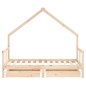vidaXL Estructura de cama infantil con cajones madera de pino 80x160cm