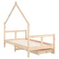 vidaXL Estructura de cama infantil con cajones madera de pino 80x160cm