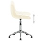 vidaXL Sillas de comedor giratorias 2 unidades tela color crema vidaXL Sillas de comedor giratorias 2 unidades tela color crema