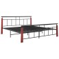 vidaXL Estructura de cama madera maciza de roble metal 180x200 cm vidaXL Estructura de cama madera maciza de roble metal 180x200 cm