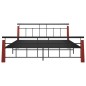 vidaXL Estructura de cama madera maciza de roble metal 180x200 cm vidaXL Estructura de cama madera maciza de roble metal 180x200 cm