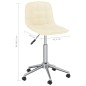vidaXL Sillas de comedor giratorias 2 unidades tela color crema vidaXL Sillas de comedor giratorias 2 unidades tela color crema