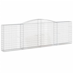 vidaXL Cesta gaviones forma arco hierro galvanizado 400x30x120/140 cm