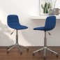 vidaXL Sillas de comedor giratorias 2 unidades tela azul vidaXL Sillas de comedor giratorias 2 unidades tela azul