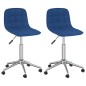 vidaXL Sillas de comedor giratorias 2 unidades tela azul vidaXL Sillas de comedor giratorias 2 unidades tela azul