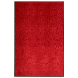 vidaXL Felpudo lavable rojo 120x180 cm