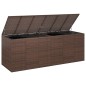 vidaXL Baúl para cojines de jardín ratán PE marrón 291x100,5x104 cm vidaXL Baúl para cojines de jardín ratán PE marrón 291x100,5x104 cm