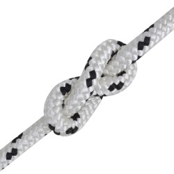vidaXL Cuerda trenzada poliéster 8 mm 500 mm blanco