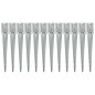 vidaXL Picas de tierra 12 uds acero galvanizado plateado 10x10x76 cm vidaXL Picas de tierra 12 uds acero galvanizado plateado 10x10x76 cm